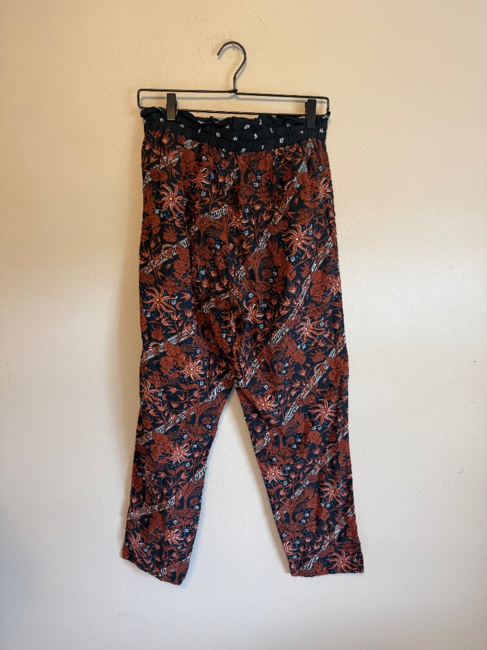 Scotch & Soda Botanical Print Pull-On Pants Navy Rust Medium